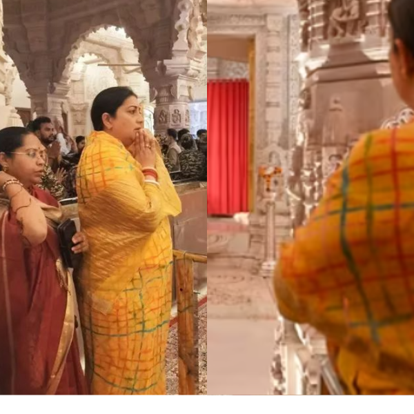 Union Minister Smriti Irani recently visited the Ram Temple in Ayodhya